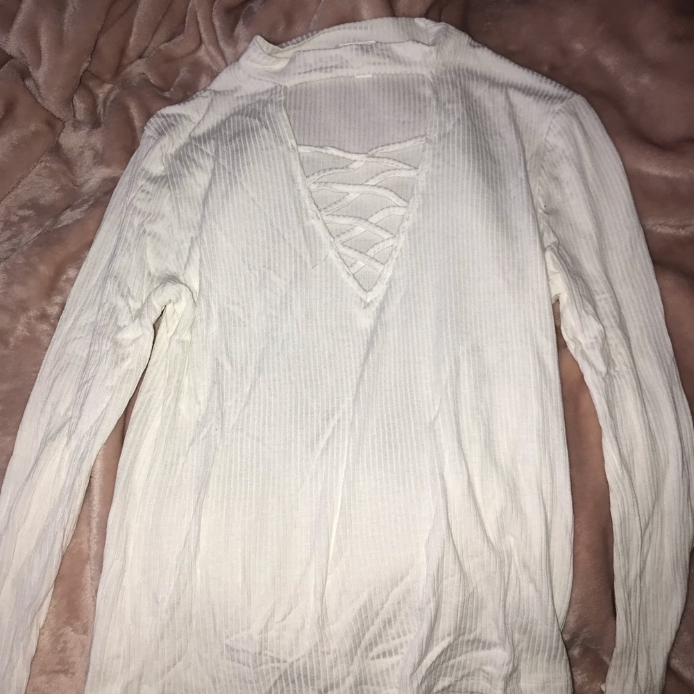 Cross top choker top